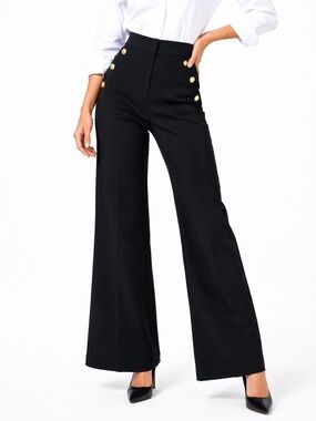 ⛵️⚓️ Rachel Zoe Black High-Rise Sailor Trousers